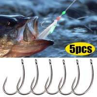 5pcs sharp fishing hooks barbed lure hooks sharp hook tip bass cod lures sea fishing rigs tackles boat outdoor fishing accessory