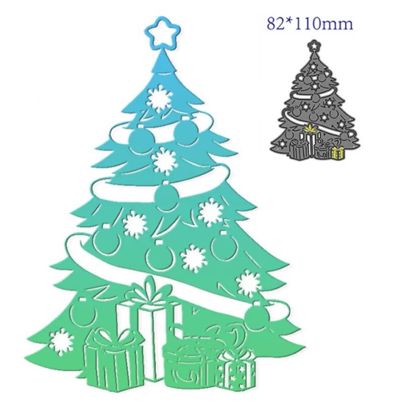 

Christmas Tree Etching Metal Cutting Dies DIY Scrapbooking Cutout Wedding Party Craft Embossing Decoration Stencils Reusable