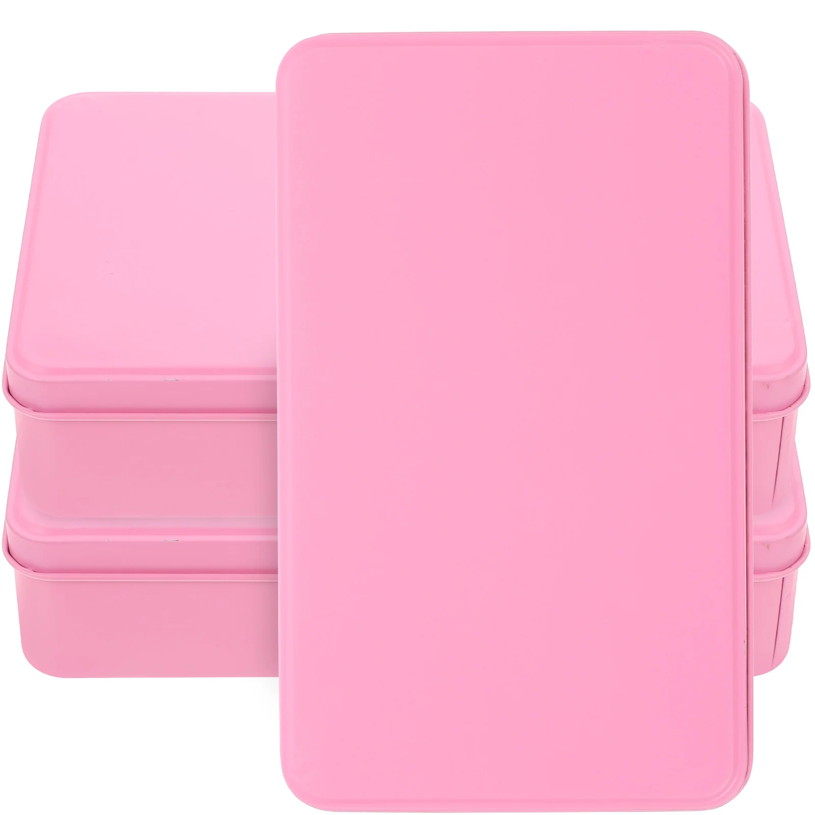 

3 Pcs Cookie Tin Gift Containers Empty Candy Box Storage Tins Case Square Aluminum