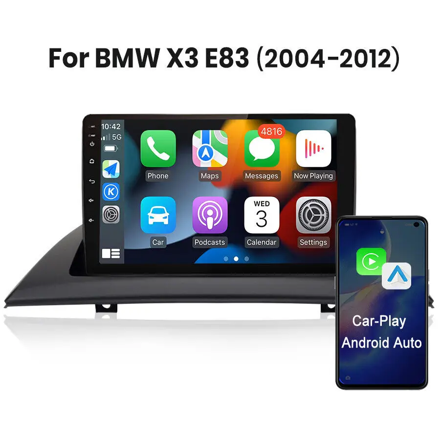 Для BMW X3 E83 2004-2012 Android 12 стерео радио автомобиля GPS 9 &quotCarPlay WIFI 1 + 32 ГБ