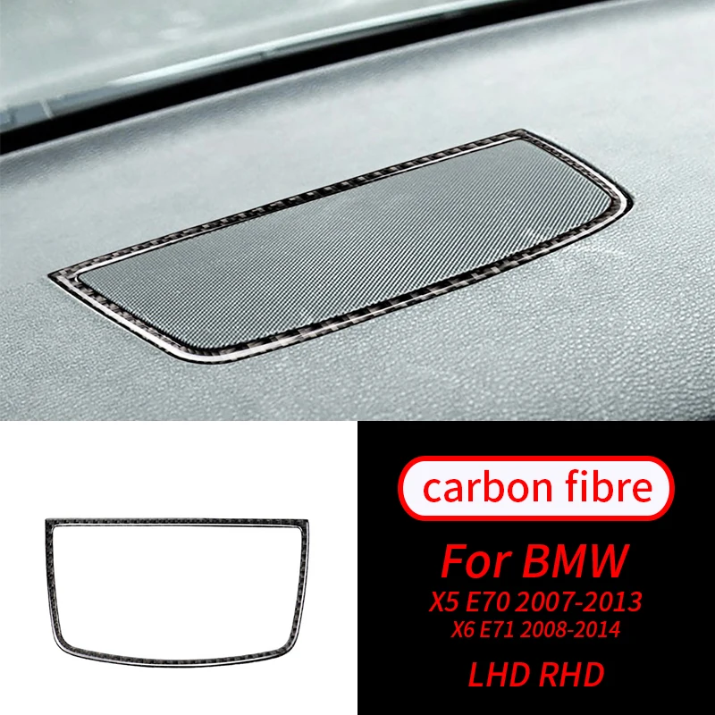 

Real Carbon Fiber Dashboard Speaker Decorative Panel Decoration Car Interior Accessories For BMW E70 E71 X5 X6