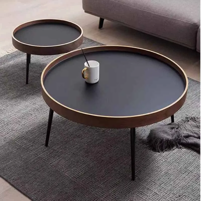 Водонепроницаемый милый прозрачный кофейный столик черный напольный