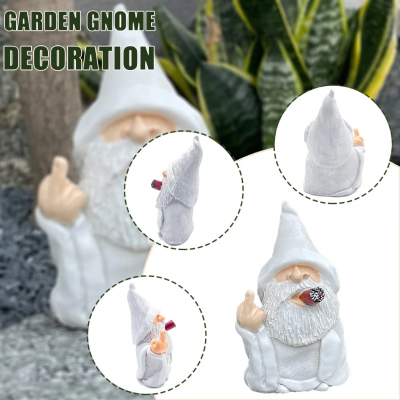 

Outdoor Garden Creative Dwarf Statue Cute Dwarf Smoking Old Man Garden Home Decoration Resin Craft Ornament Boy Girl Gift