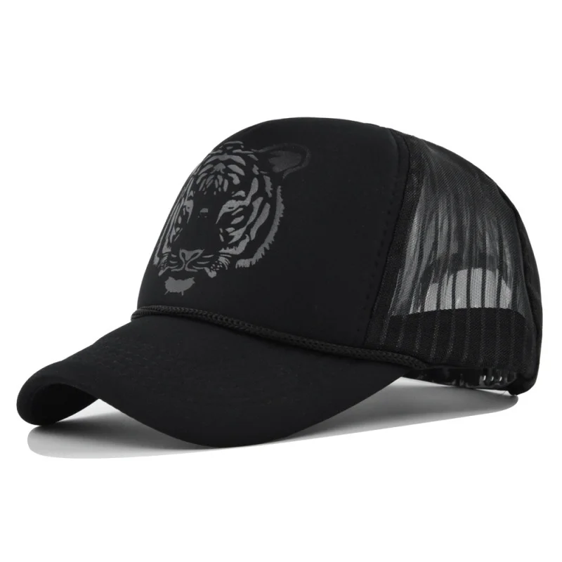 

Character printing apron hat tiger head duck hat net cap personality system printing bentbrim Sun Cap