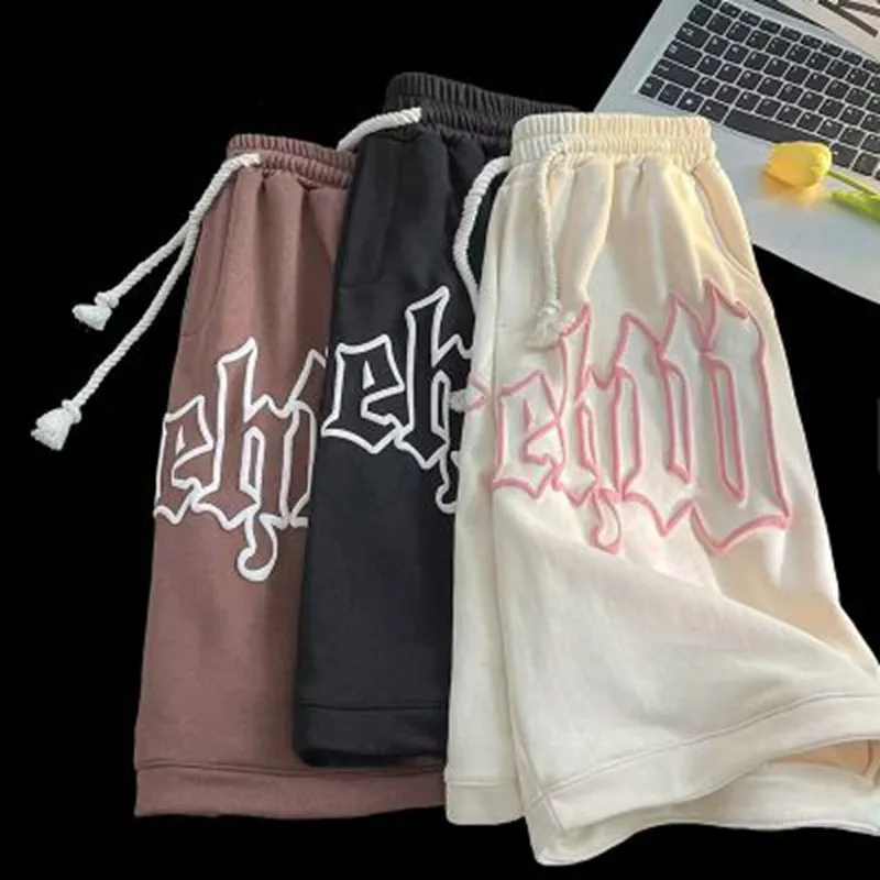 

Streetwear Y2k Harajuku Sportswear Sweat Letter Oversize Gym And Goth Clothing Shorts Korean Casual Women Pants Short Summer Men