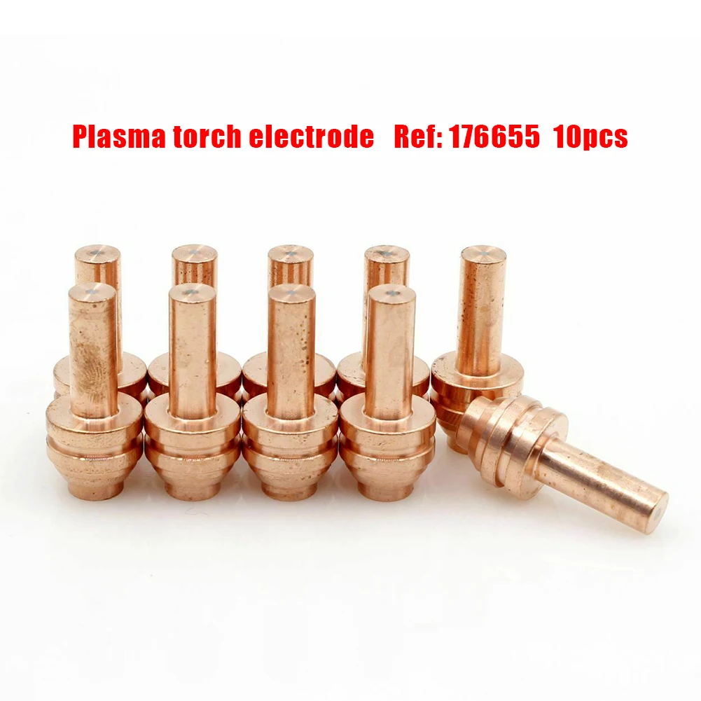 10PCS Plasma Torch Electrode 176655 Replacement For Miller 25C/27C Spectrum 375 Xtreme Plasma Electrodes