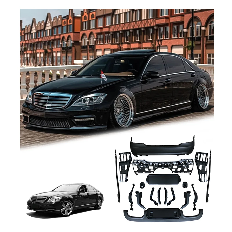 Amg Surrounds Модификации переднего и заднего бампера Комплект кузова с Mercedes-Benz S-Class W221