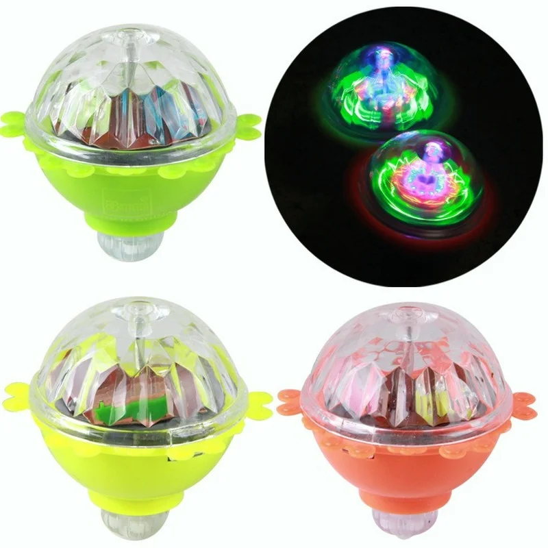 

Rotating Flash Gyro Glow In The Dark Toy Friction Creative Toy Classic Nostalgic Light-up Led Lamp Colorful Spinning Kids Lumino