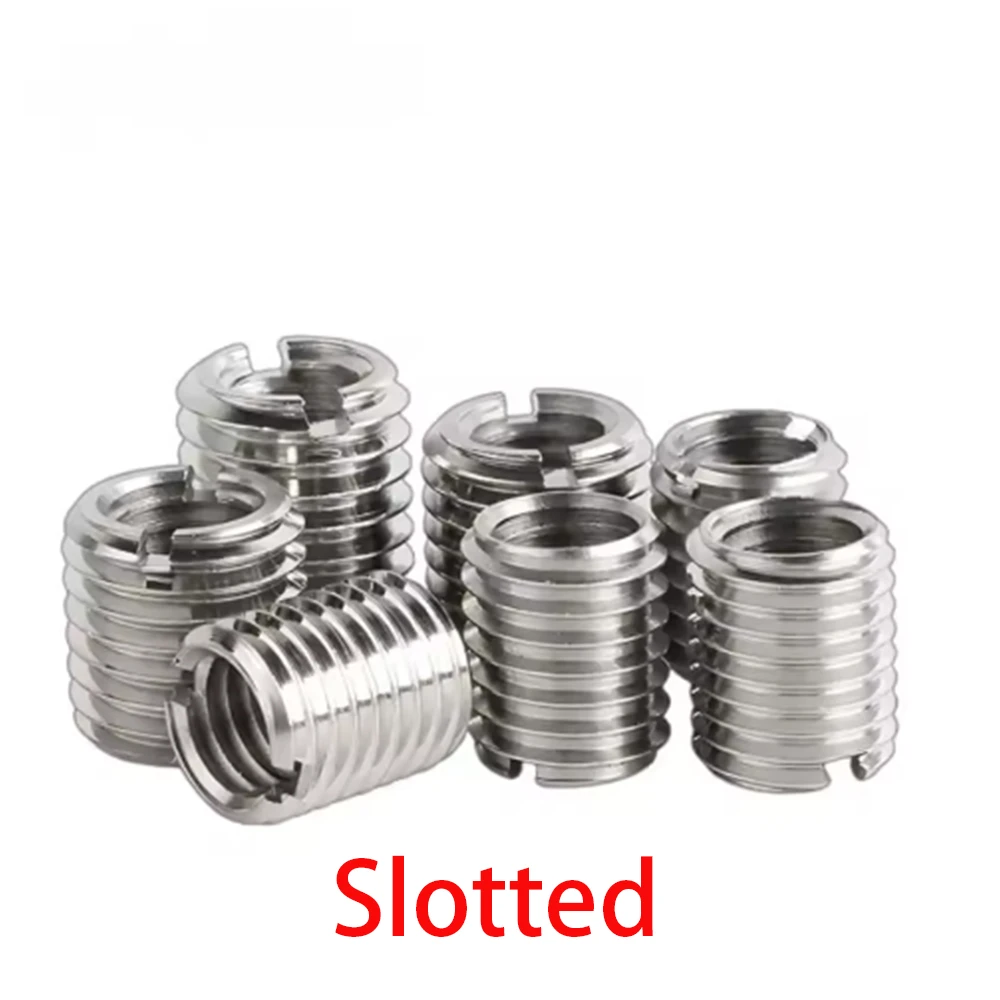 Нержавеющая сталь 304, шлицевая/безслотная внутренняя внешняя резьба, переходной винт M5 M6 M8 M10 M12, вставная втулка, переходная гайка
