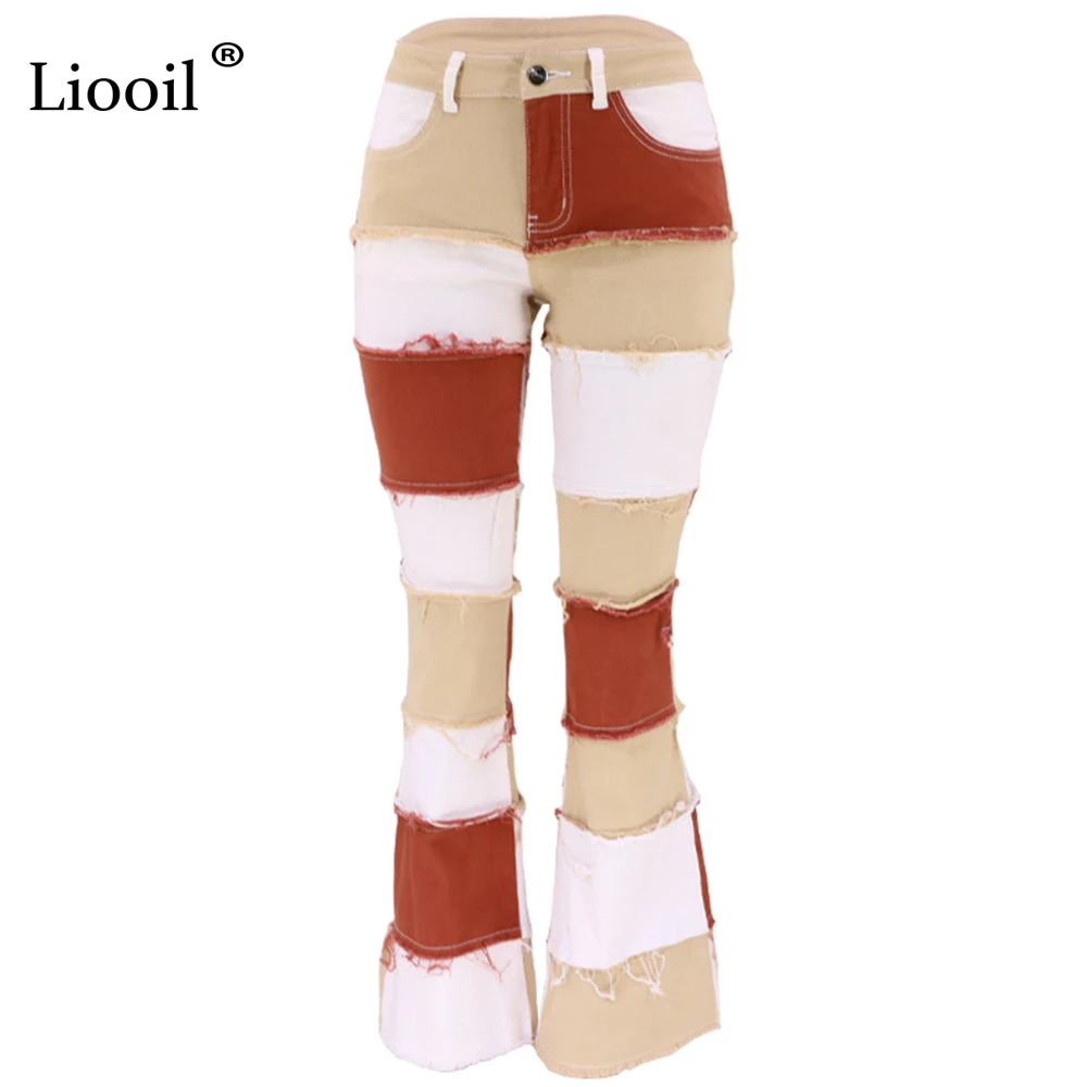 Джинсы-бойфренды женские с завышенной талией и колокольчиками |