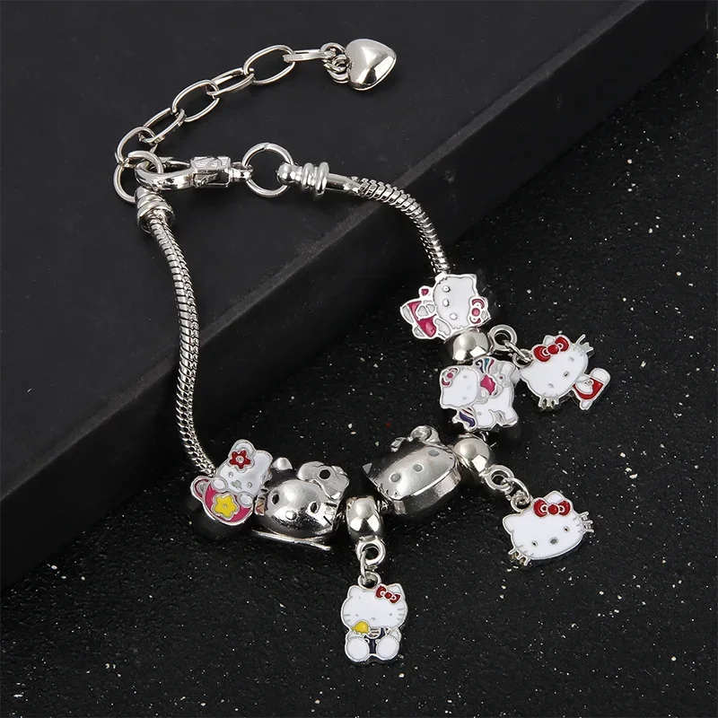 Металлический браслет с героями мультфильмов Hello Kitty съемный сделай сам подарок