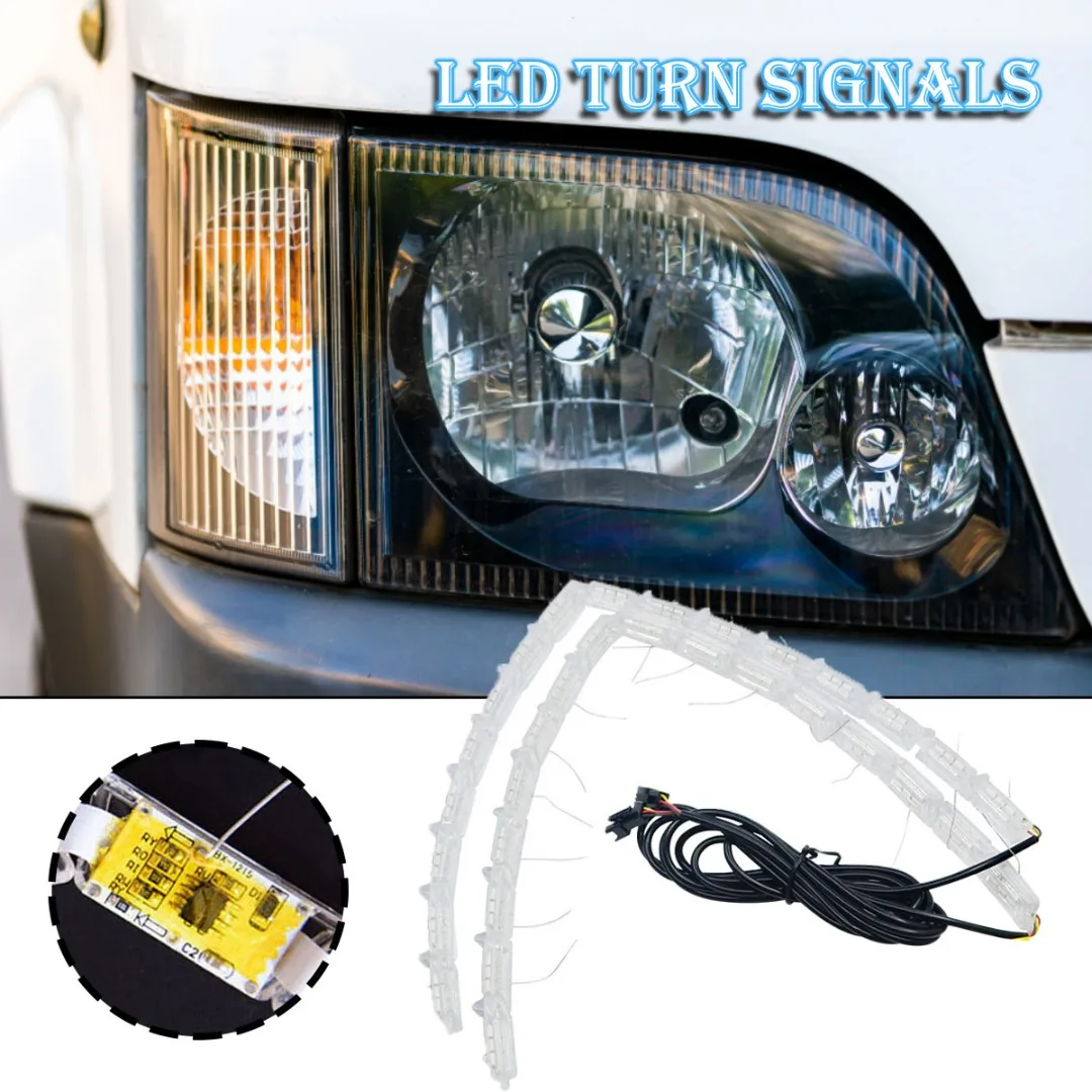 1 шт., автомобильная светодиодная лента для фар, 12 В, 18 Вт, длина 50-69 см