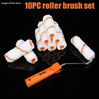 4 inch 10pcs roller brush set decoration tool roller brush polyester paint roller brush set paint brush