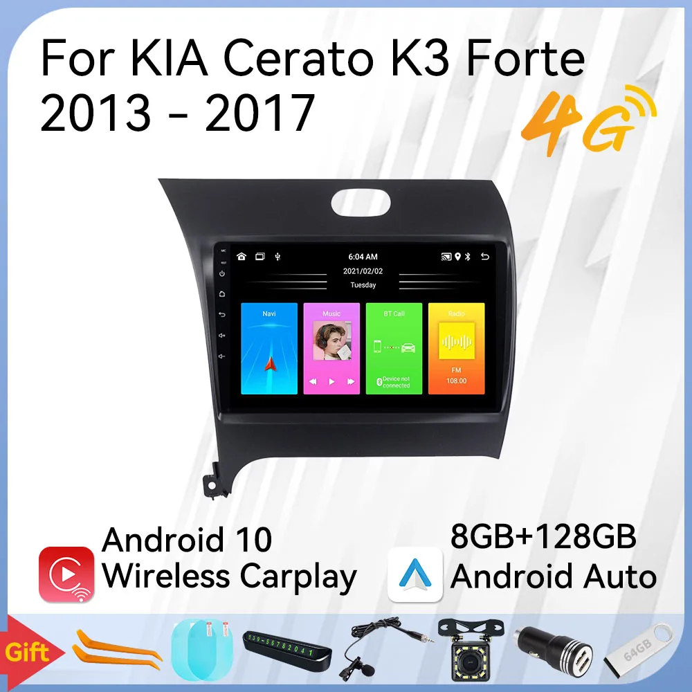 

2 Din Android Car Stereo for KIA Cerato K3 Forte 2013-2017 Car Radio Multimedia Player Navigation GPS WIFI Touch Screen Head Uni