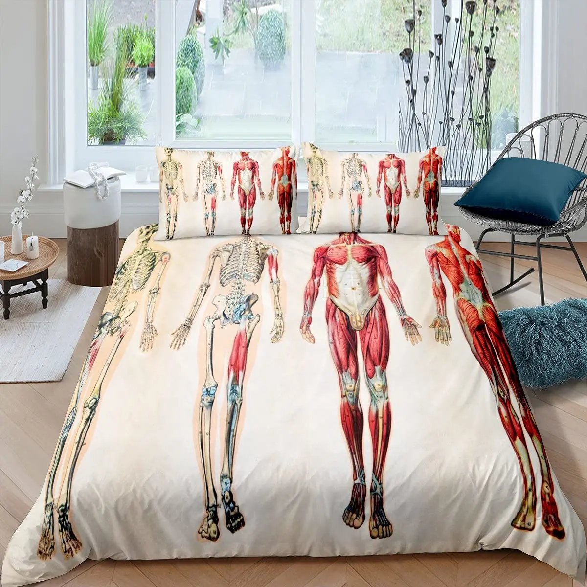 

Bedding Set Medical Education Cell Biology Soft Polyester Quilt Cover Human Anatomy King Queen Duvet Cover Body Structure Organ