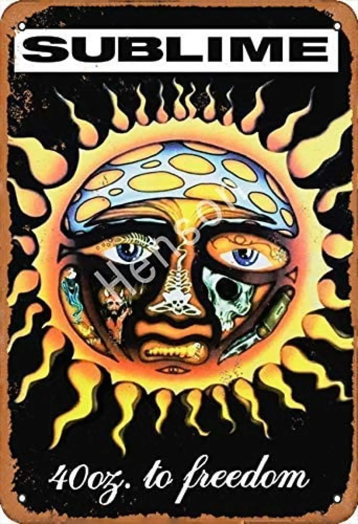 

Sublimation Vintage Tin Sign Art Iron Painting Rusty Poster Decoration Aluminum plaque