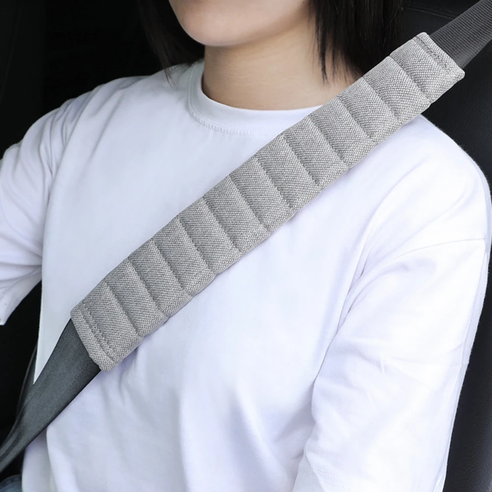 2Pcs 33cm Car Seatbelt Covers Velvet Shoulder Soft Plush Cushion Belt Cover Non Slip Truck Backpack Straps Accessories