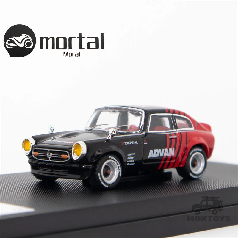 Mortal 1:64 S800 Coupe Outlaw Advan черно-красная литая модель автомобиля