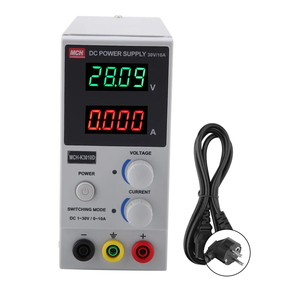 

MCH-K3010D 30V 10A Switching DC Power Supply Adjustable DC Stabilized Power Supply EU Plug AC220V