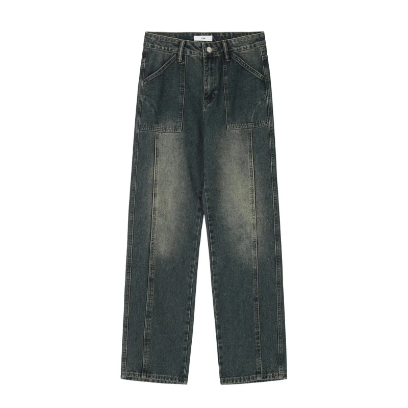 2023 Washed Distressed Jeans Hip Hop Denim Pants Streetwear Retro Vintage Denim Pants Men Harajuku Cotton Trousers Harem Pants