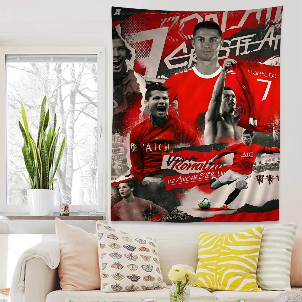 C-Криштиану R-Роналду CR7 аниме гобелен гиппи цветы настенные ковры декор для