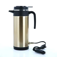 12v 24v car electric kettle stainless steel camping travel leakproof boils hot water thermos bottle pot 1l vacuum heating flask