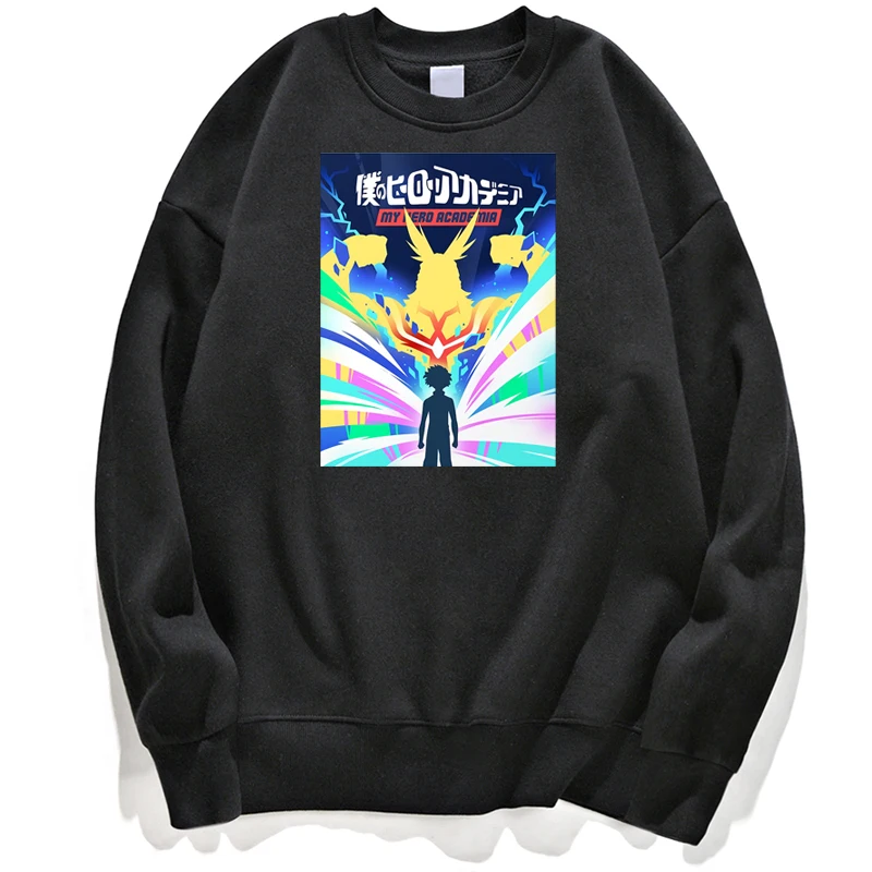 

My Hero Academia Men Hoodies Sweatshirts Poster One For All Japanese Anime Harajuku Manga Hoodie Crewneck Jumper Pullover Hoody