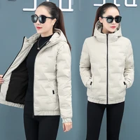 2022 winter coat women korean style trendy down padded coat new fashion loose thicken jacket solid color short clothes