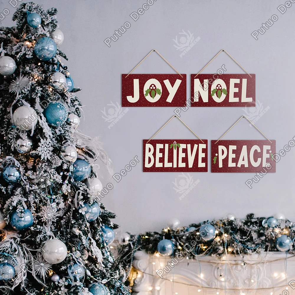 Декоративный деревянный знак Putuo Счастливого Рождества подарок для матери