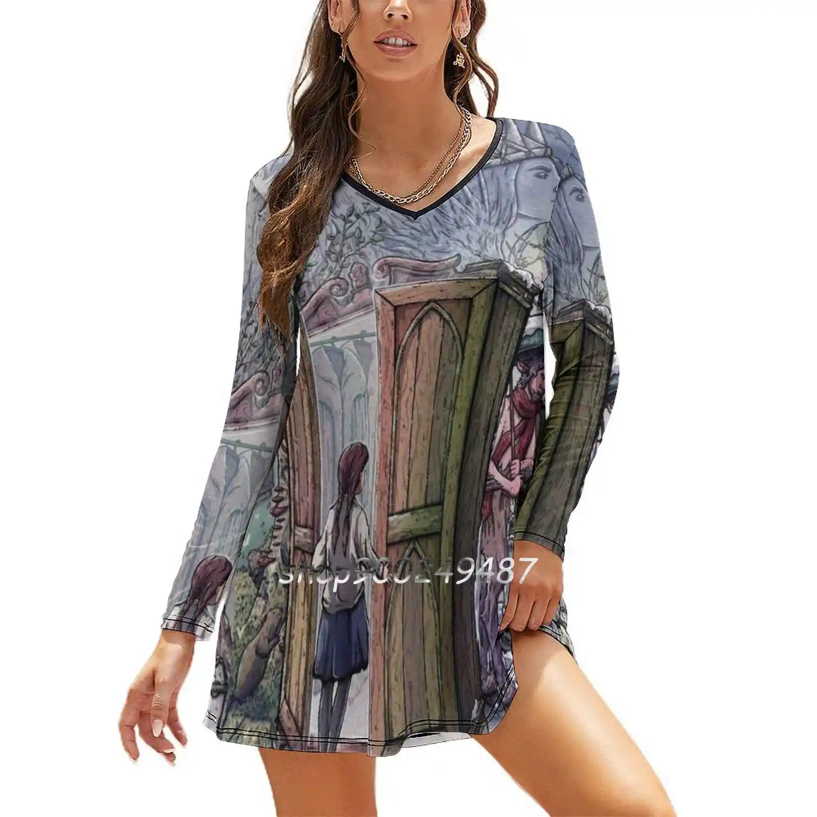 Lucy'S Discovery платье Narnia Fan Art с квадратным вырезом Новое Элегантное женское