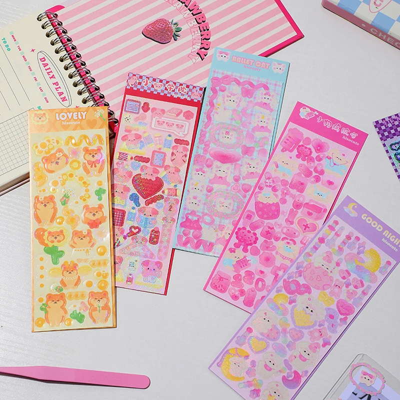 

kawaii colorful cloud bubbles Kpop photocard decorative stickers laptop decorative sticker school stationery