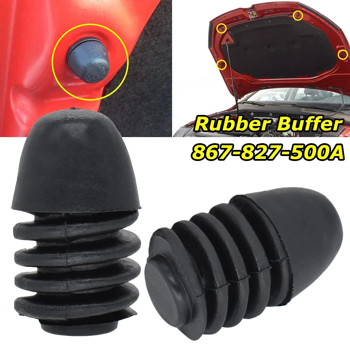 

2Pcs Car Rubber Bumper Bonnet Hood Lid Rubber Stop Buffer For VW Dasher Rabbit Jetta Scirocco Audi 4000 Cushion Accessories