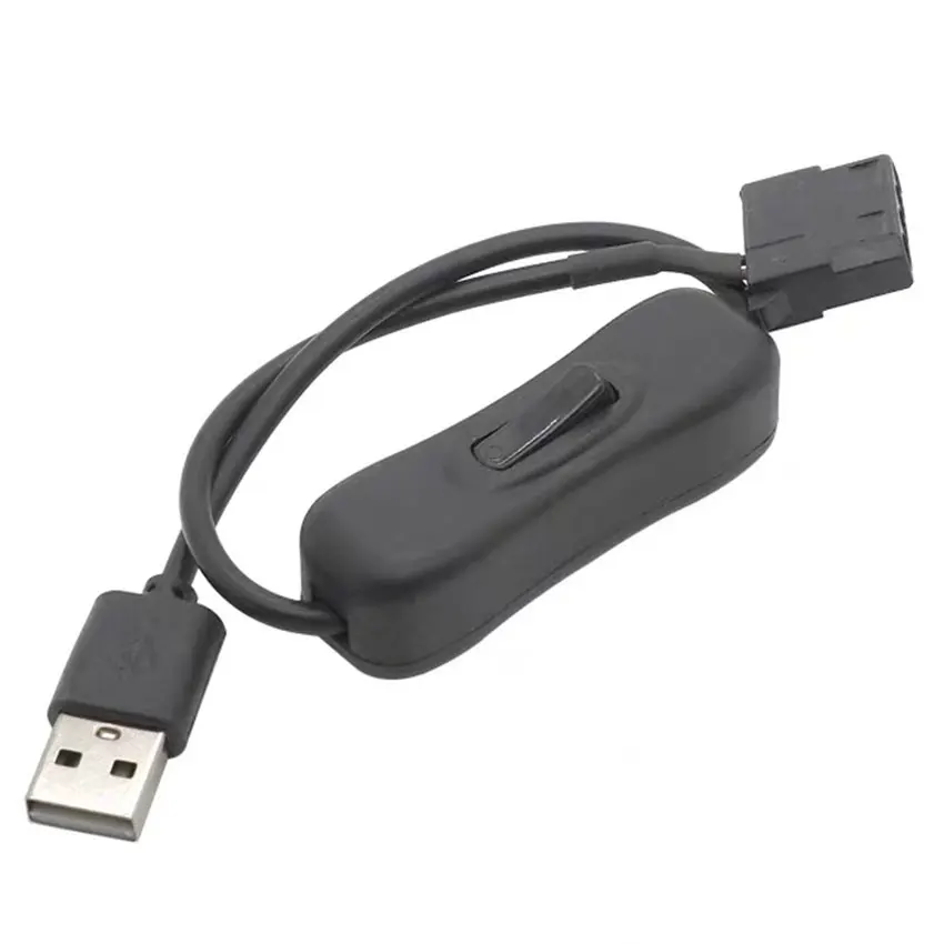 Кабель-адаптер 30 см с USB на 4-контактный разъем Molex переключателем вентилятора ПК