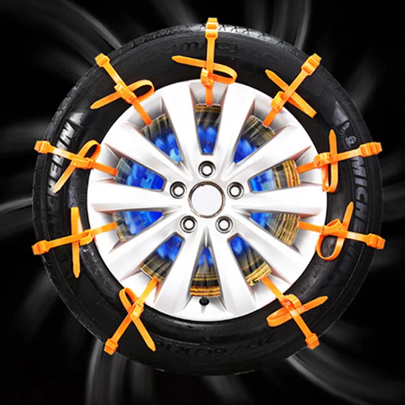 10 шт./компл. автомобильная универсальная противоскользящая Снежная цепь для