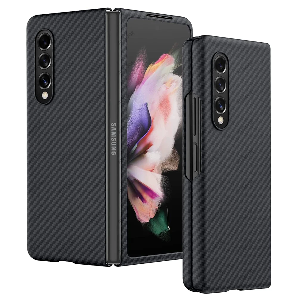 

Чехол для Samsung, Galaxy Z Fold 4, 3, 5G, углеродное волокно, сверхтонкий