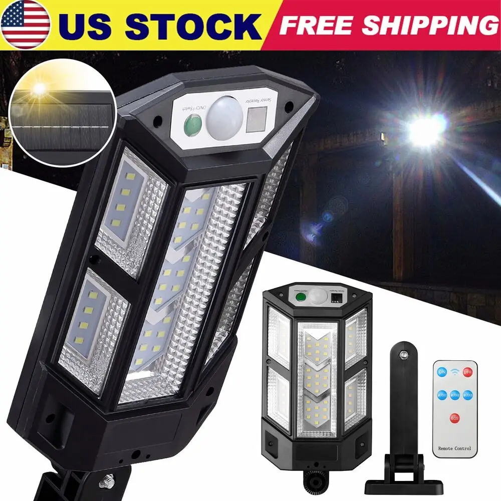 

Solar Street Light Outdoor Motion Sensor Light Home Garden Yard Garage Lighting Road Wall Light Waterproof