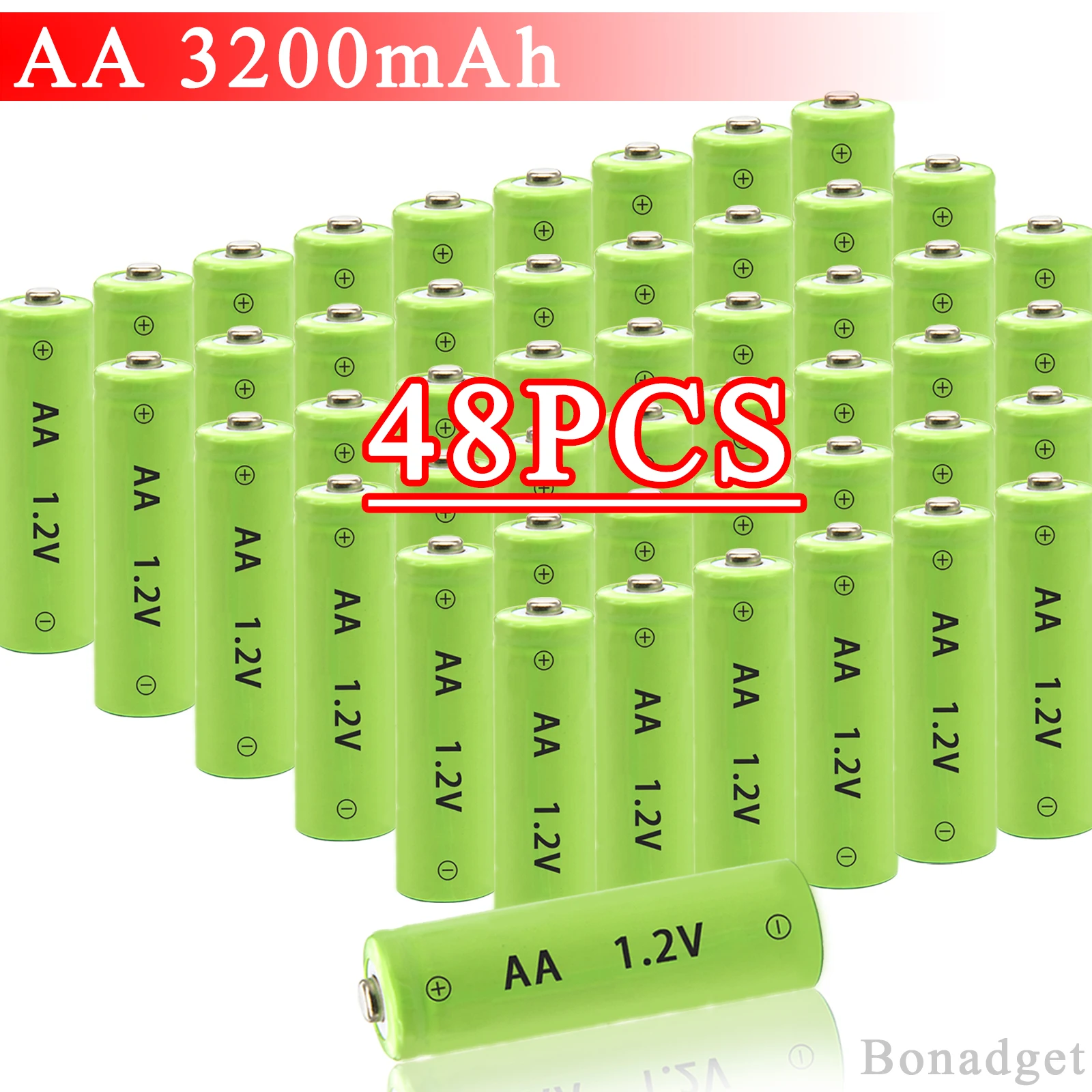 

Bonadget высокопроизводительная батарея 3200 мАч AA долговечные NI- MH 1,2 Вольт AA батареи, игровые контроллеры/батареи для пультов дистанционного уп...
