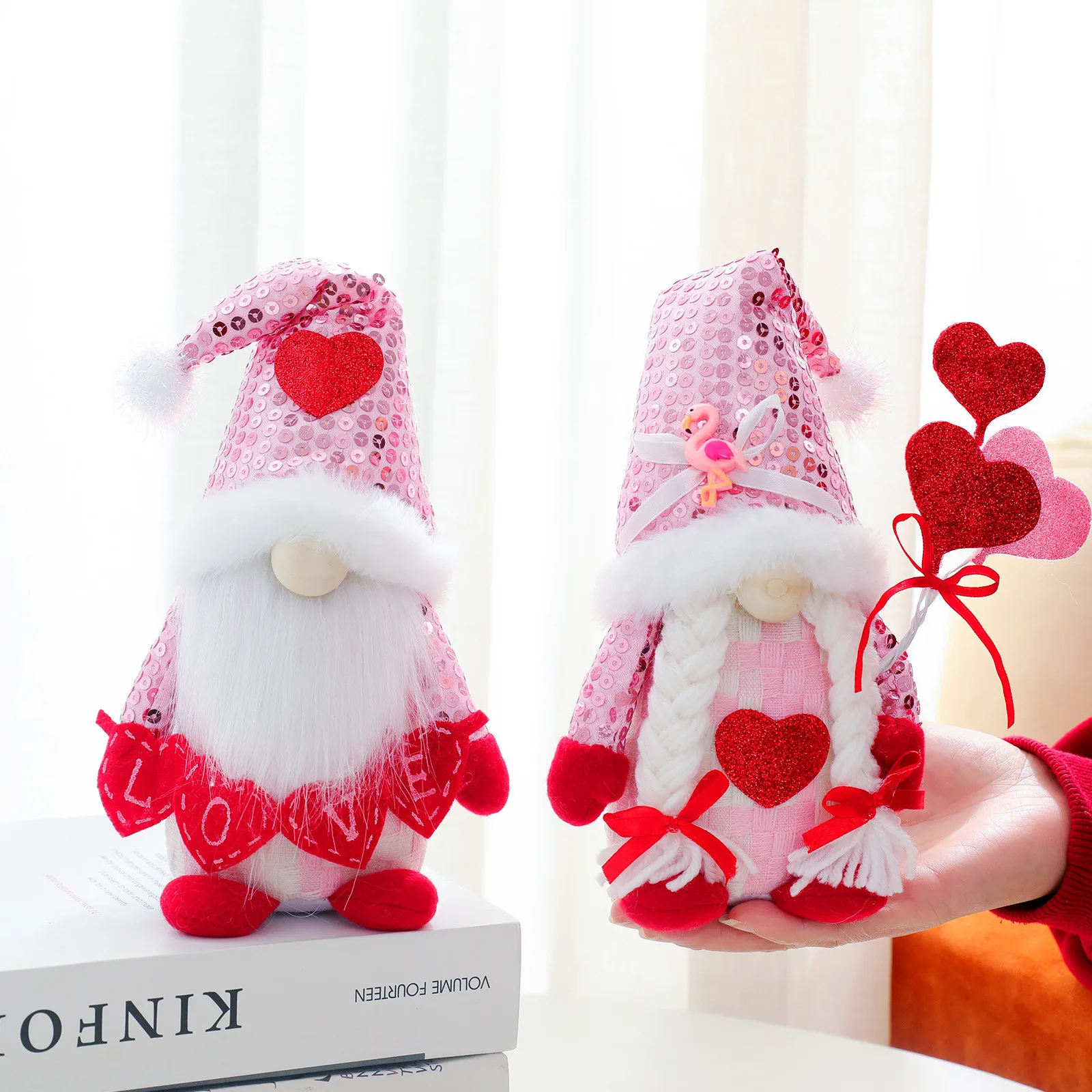 

Valentine's Day Love Heart Envelope Faceless Doll Gnome Plush Doll Holiday Figurines Kid Toy Decorations Lover Gift