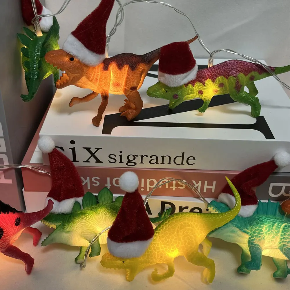 

Креативная светодиодная гирлянда в виде динозавра, осветительная цепочка для детей, Сказочная Рождественская гирлянда для детской комнаты, светодиодная гирлянда, подарок для детей, 10 светодиодов