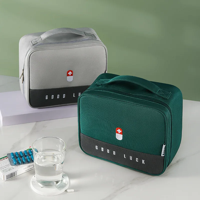 

Thickened Layered Medicine Box Multi-functional Large-capacity Medicine Bag Portable Waterproof Cloth Storage Box Home Appliance