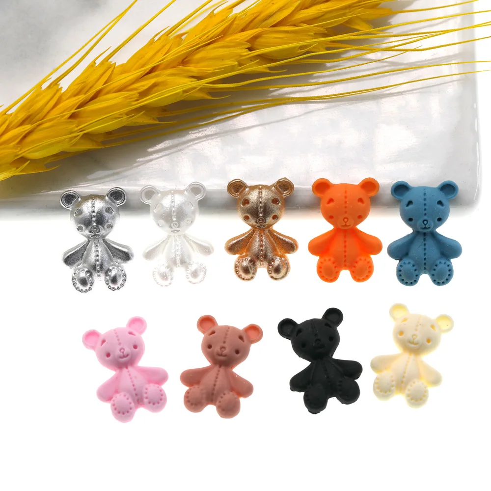 

Подвески для ногтей в виде розового медведя, 20 шт.