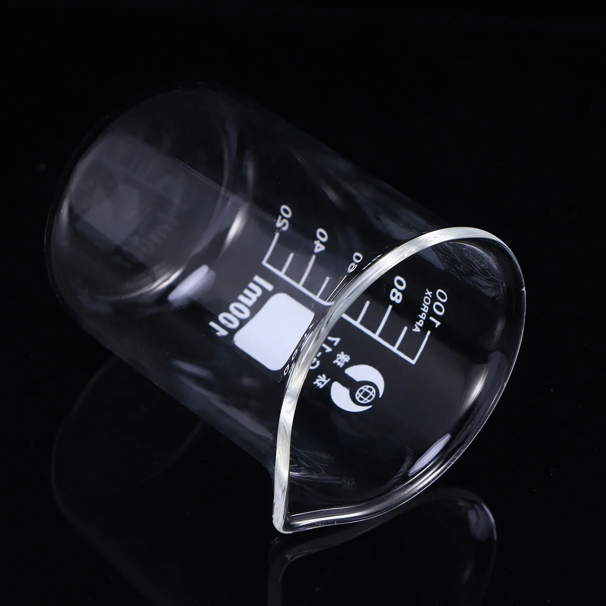 

Glass Beaker- 100ml Premium Graduated Measuring Cup High- Precise Beaker Glassware Tool for Student Experiment,, Chemistry