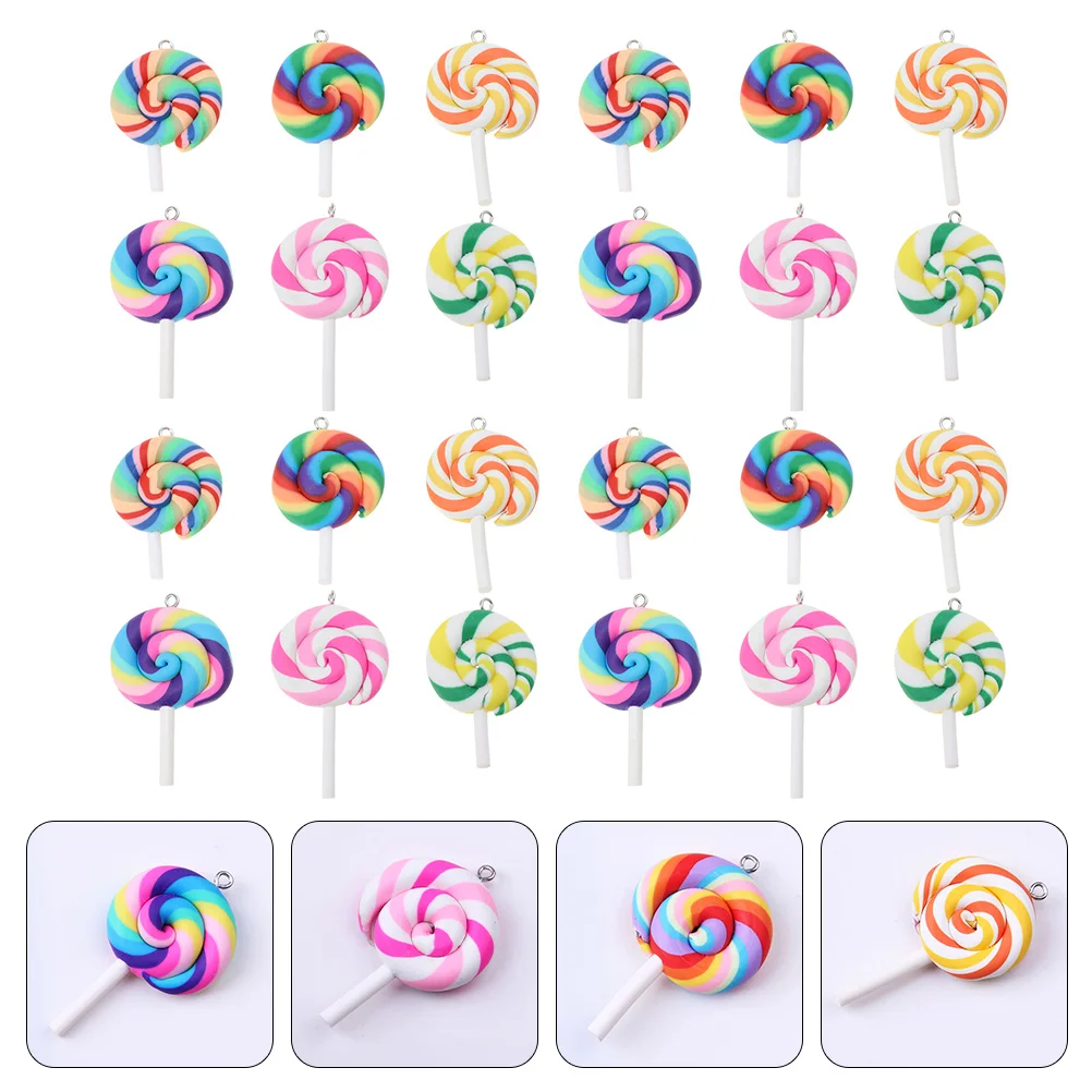 30 шт. глиняный полимерный кулон-леденец детские леденцы аксессуары для мобильных