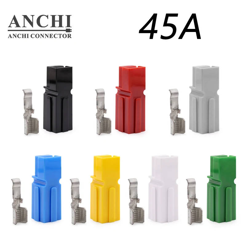 

Single-Pin 45A Connector 10-14AWG Quick Connect Power Connector DC Forklift Power Plug Car Battery Charging Plug Cable Terminal