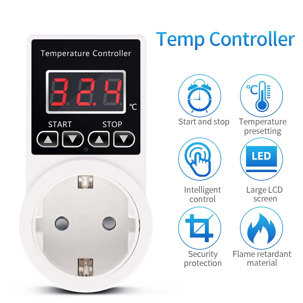 

Цифровой терморегулятор JUANJUAN Thermostat Timer Socket