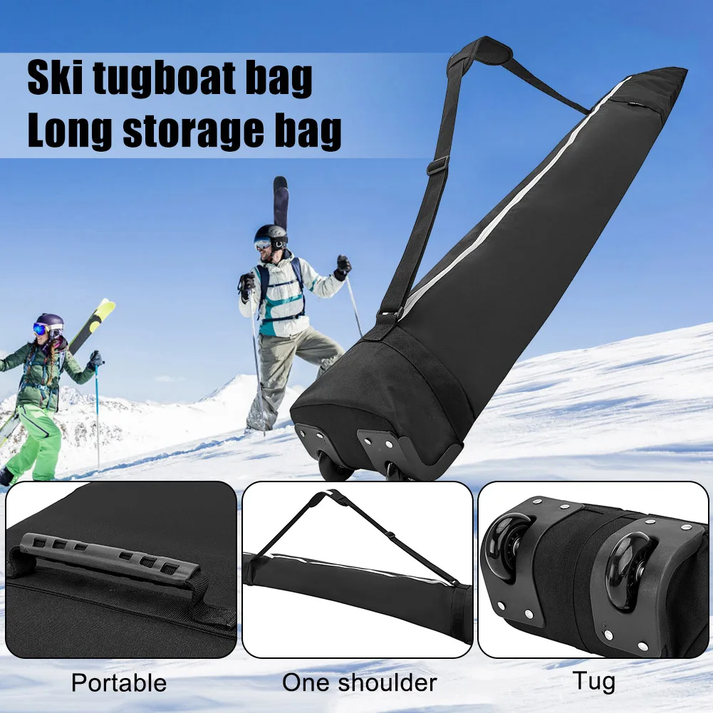 

Oxford Cloth Snowboard Bag Waterproof with Wheel Protective Cover Adjustable Wear-Resistant Scratch Resistant for Outdoor Sports