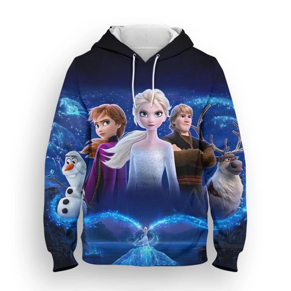 

Disney Frozen 3D Printed Sweatshirt Men's Fashion Spring Autumn Cartoon Anime Clothes Streetwear Ladies Hoodie