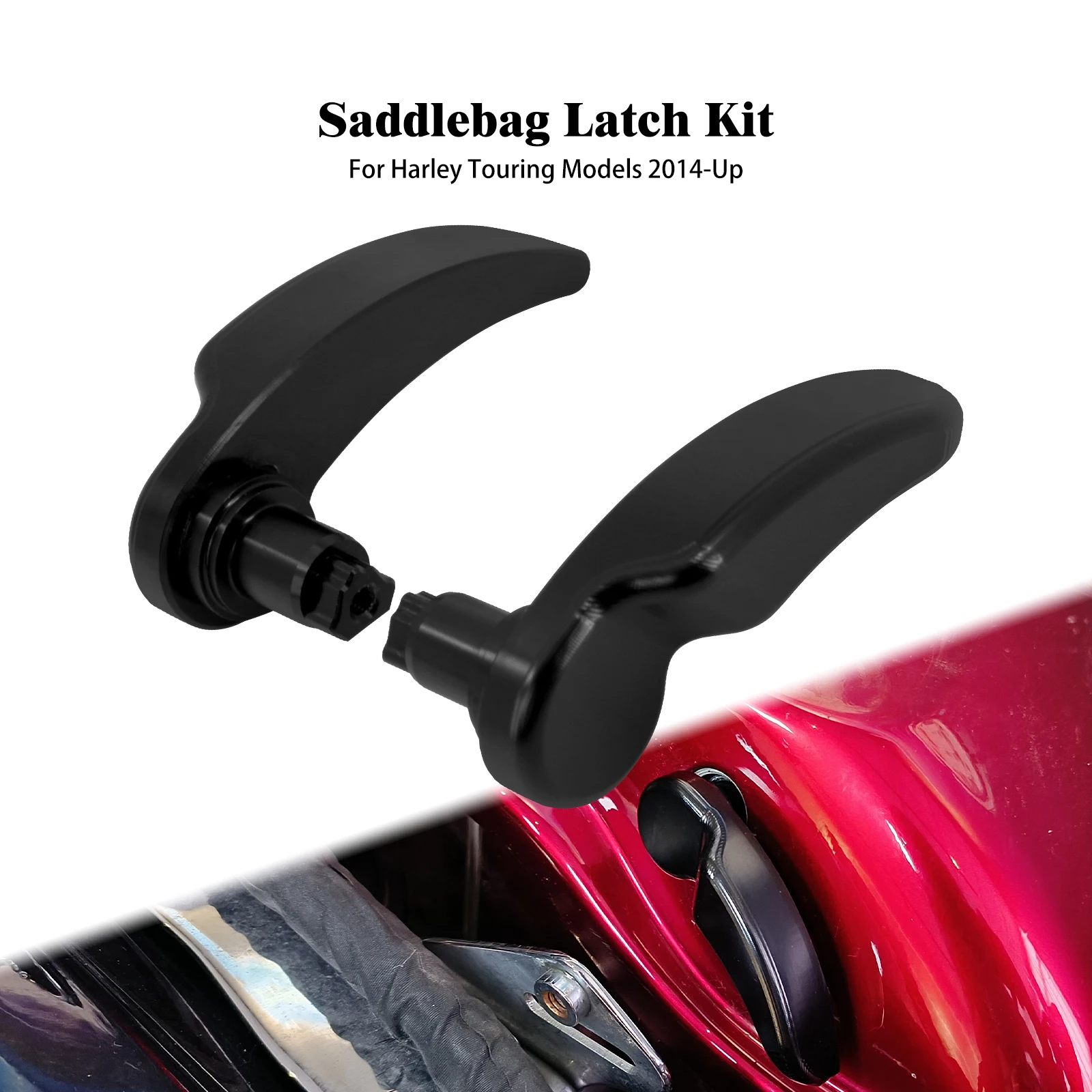Комплект защелок седельной сумки мотоцикла для Harley Touring Electra Street Glide Road King FLHR FLHT FLHX