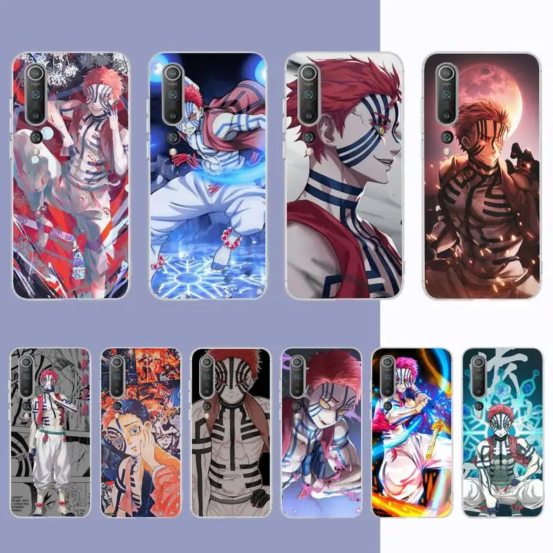 

Akaza Kimetsu no Yaiba Anime Phone Case for Samsung S21 A10 for Redmi Note 7 9 for Huawei P30Pro Honor 8X 10i cover