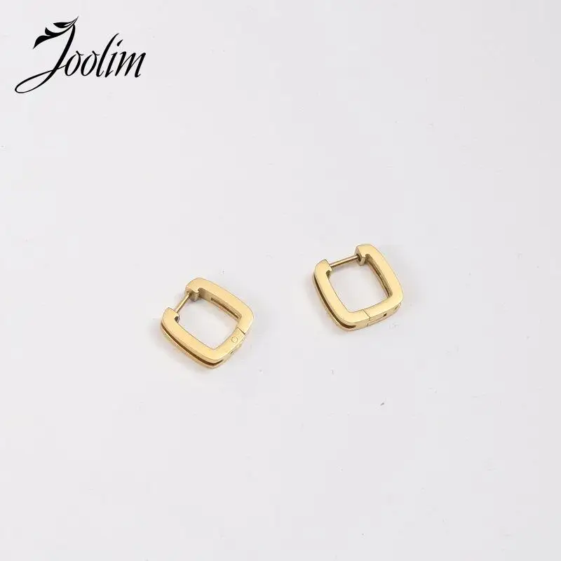 

Нетусклые и водонепроницаемые маленькие квадратные полые серьги из нержавеющей стали, ювелирные изделия, оптовая продажа